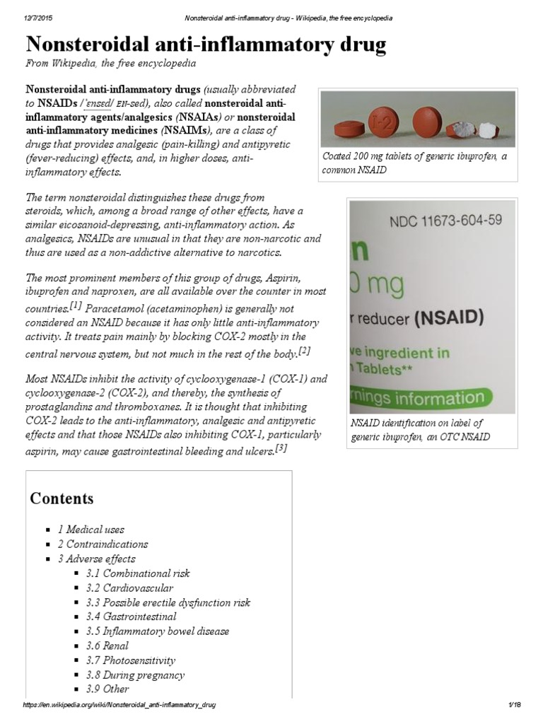Nonsteroidal AntiInflammatory Drug Nonsteroidal Anti Inflammatory