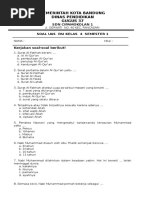 Soal Uas Agama Islam SMTR 1