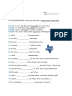 Present  Perfect Tense Exercise 