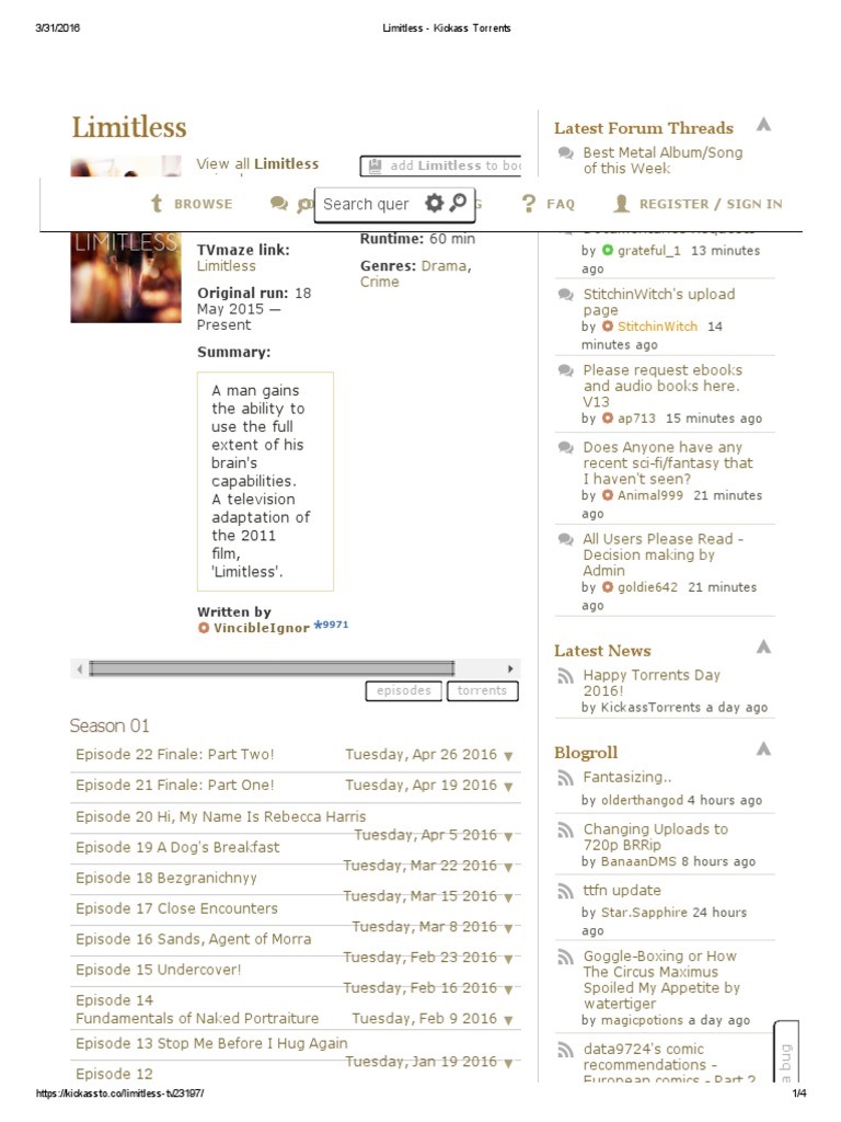 Limitless - Kickass Torrents | PDF | Computing And Information.