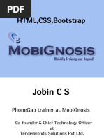 HTML, CSS, Bootstrap