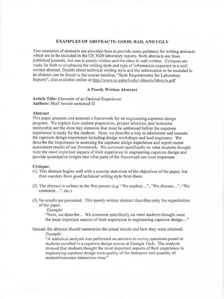 Examples of Abstracts | PDF | Abstract (Summary) | Sexism