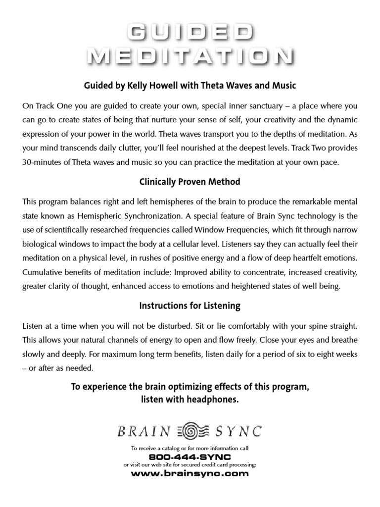 Instructions Guided Meditation pdf Meditation Behavioural Sciences