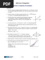 Volumes of A Revolution Exercise