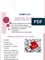 Assessoria de Imprensa - Gerenciamento de Crise