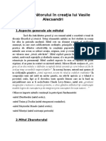 Mitul Zburătorului În Creaţia Lui Vasile Alecsandri