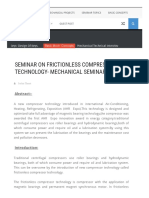 Seminar On Frictionless Compressor Technology - Mechanical Seminar Topic - Mechanical Engineering World - Project Ideas - Seminar Topics - E-Books (PDF) - New Trends
