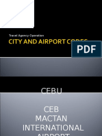 City and Airport Codes