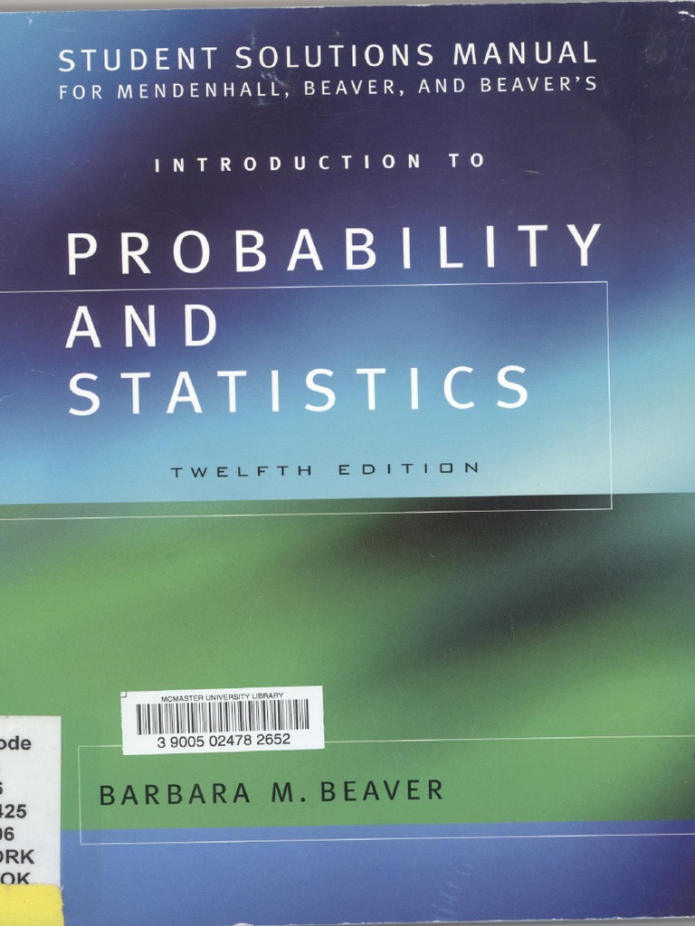 B. Beaver-Introduction To Probability and Statistics