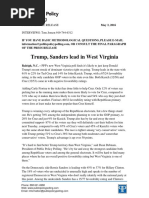 West Virginia PPP Poll - Trump Dominates Results