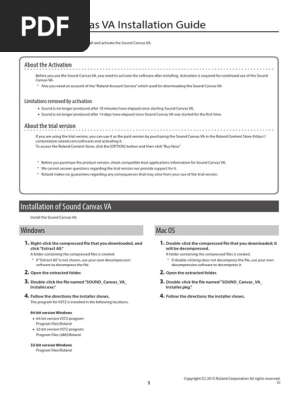 Soundcanvasva Installguide E Installation Computer Programs Computer File