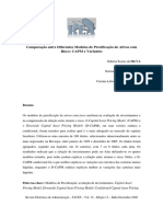 ARTIGO - Comparação Entre Diferentes Modelos de Precificação de Ativos Com Risco CAPM e Variantes