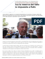 ¿Qué Significa La Reserva Del Fallo Condenatorio Impuesta A Rafo León - La Ley - El Ángulo Legal de La Noticia