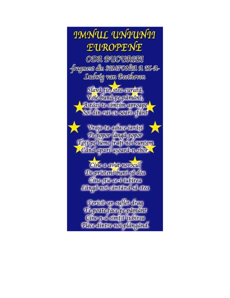 Imnul Europei | PDF
