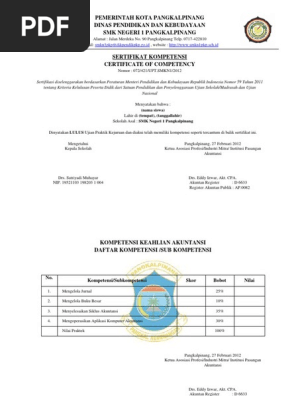 Contoh Sertifikat Ukk Akuntansi