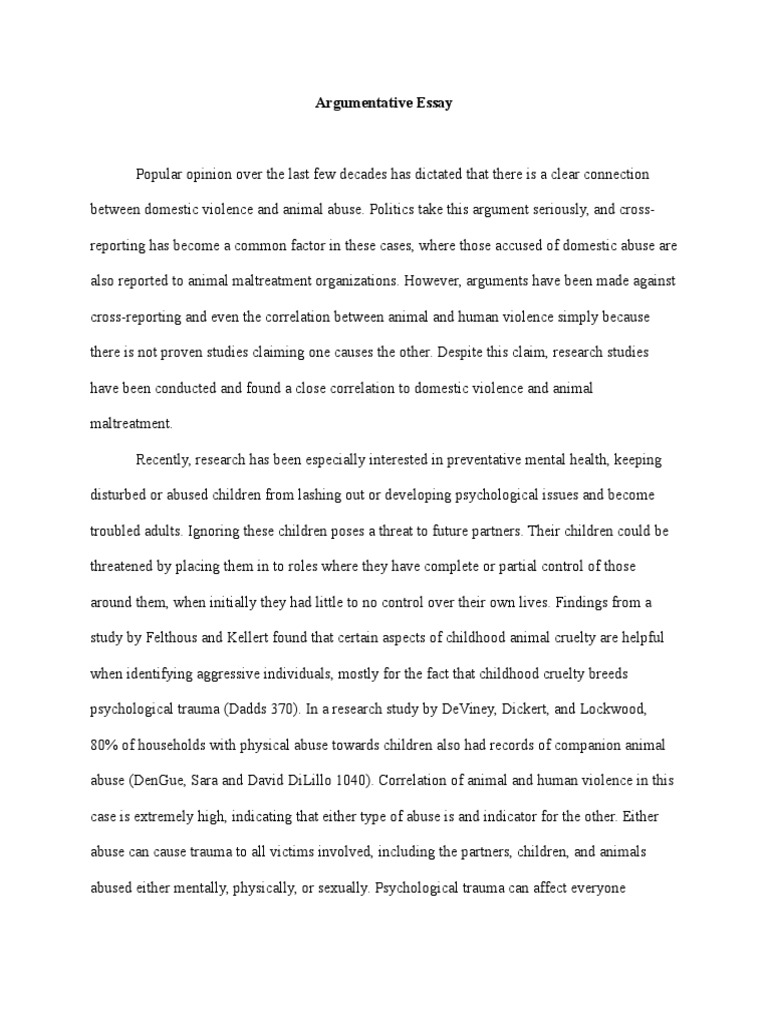 Essay on animal cruelty