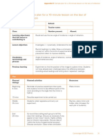 Lesson Plan Sample For IGCSE