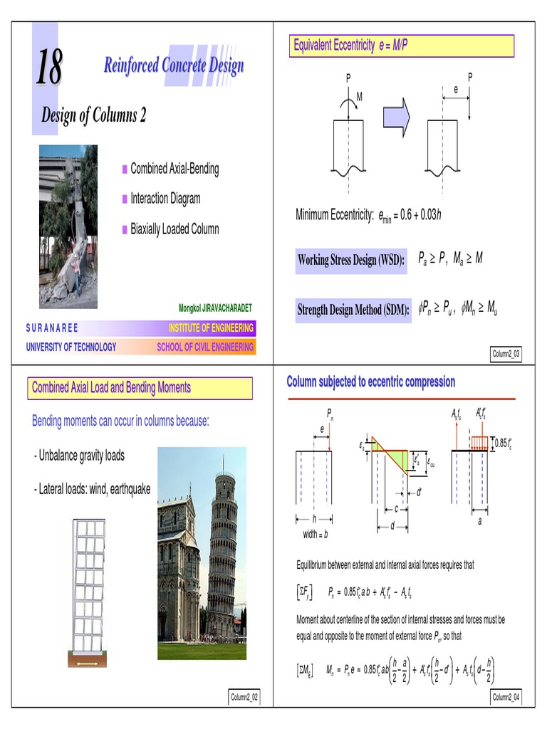 RC18 Column02 PDF | PDF | Column | Bending