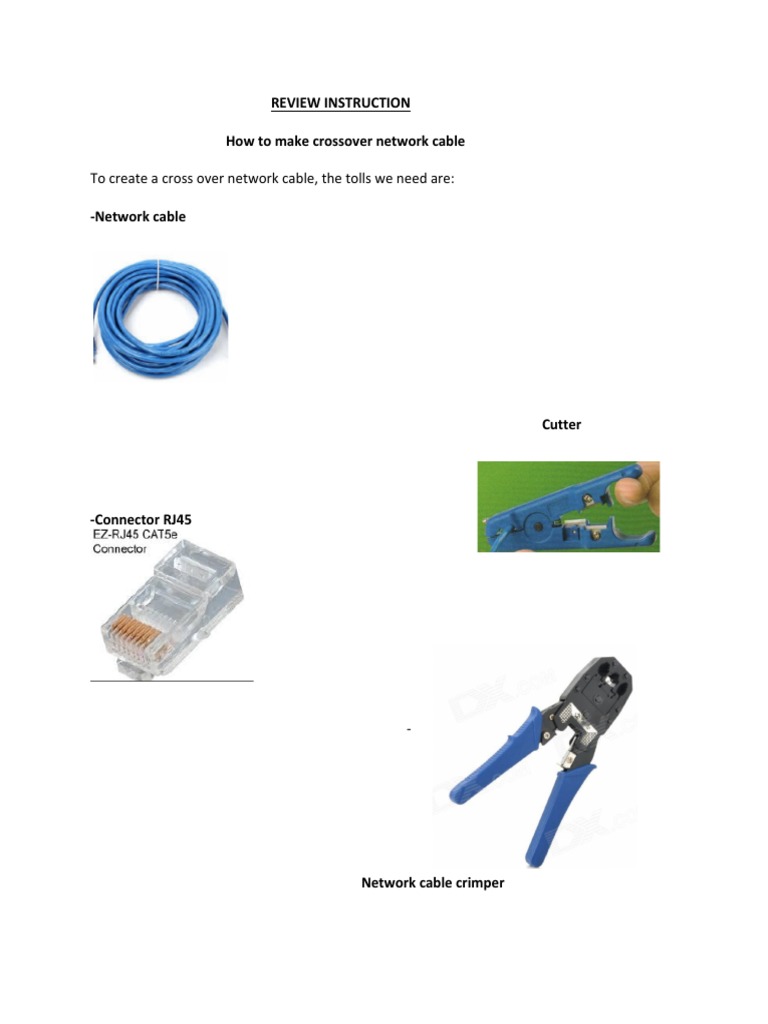 Crossover Cable Wiring Guide | PDF | Home & Garden | Technology ...