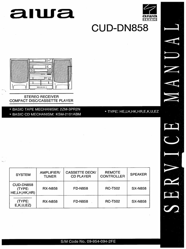Aiwa CUD-DN858 PDF | PDF