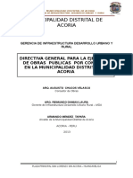 Directiva para La Ejecucion de Obras Por Contrata