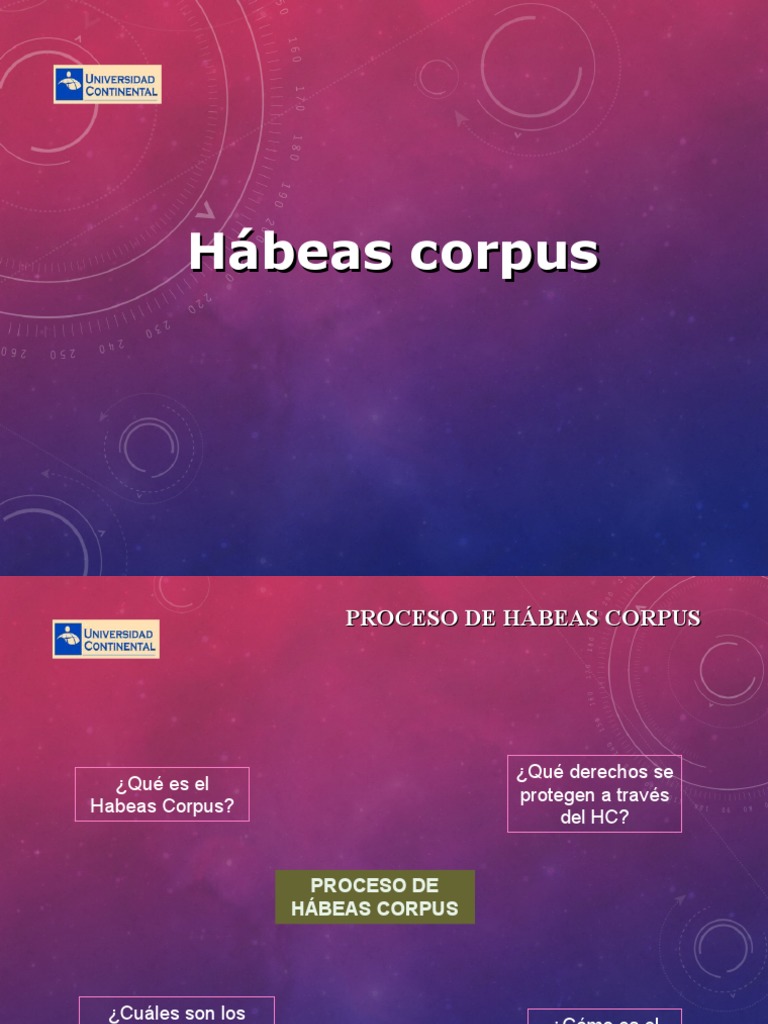 Proceso y Derechos del Hábeas Corpus | PDF | Habeas corpus | Derecho ...