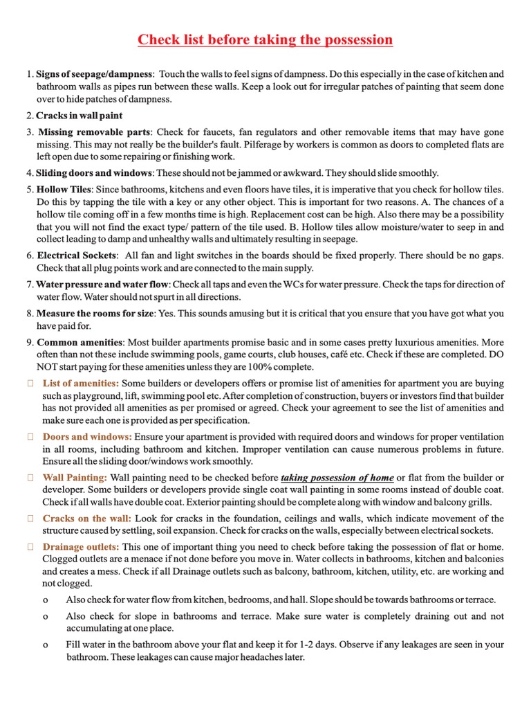 Check List Before Taking The Possession Tap Valve Bathroom Check List Before Taking The Possession Tap Valve Bathroom