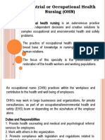 Industrial or Occupational Health Nursing (OHN)