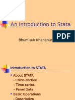 An Introduction To Stata: Bhumisuk Khananurak