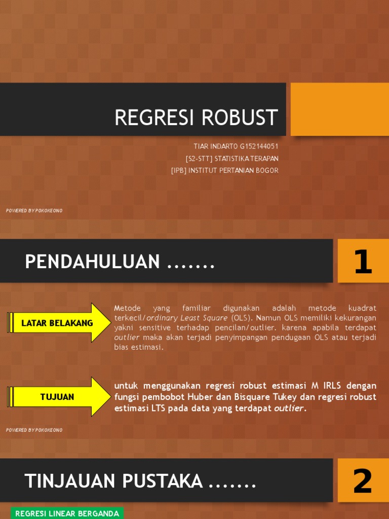 Metode Regresi Robust untuk Data Pencilan | PDF | Sains & Matematika ...