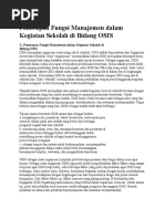 Penerapan Fungsi Manajemen Dalam Kegiatan Sekolah Di Bidang