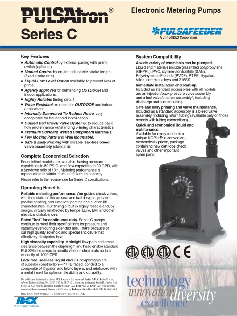 Pulsatron Series C PDF | PDF | Valve | Pump