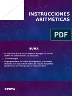 Instrucciones Aritméticas