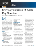 Every Day Nutritionvs Game Day Nutrition
