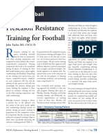 Preseason Resistance Training for Football