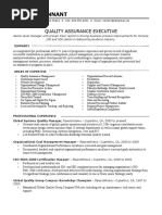 Sample Quality Assurance Resume