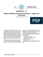 Paper No.: 13 Marine Distillate Fuels Specifications - Today and Tomorrow