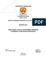 MR - Biznis Plan Kao Instrument Uspešnog Planiranja I Poslovanja Preduzeća PDF