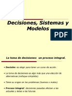 CLASE 1 - Decision, Sistemas y Modelos