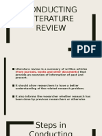 Conducting Literature Review