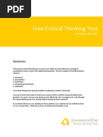 CriticalThinkingTest Solutions PDF