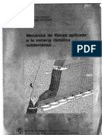 Mecanica de Rocas Aplicada A La Mineria Metalica Subterranea PDF