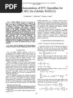 Fpga Implementation of FFT Algorithm For Ieee 802.16E (Mobile Wimax)