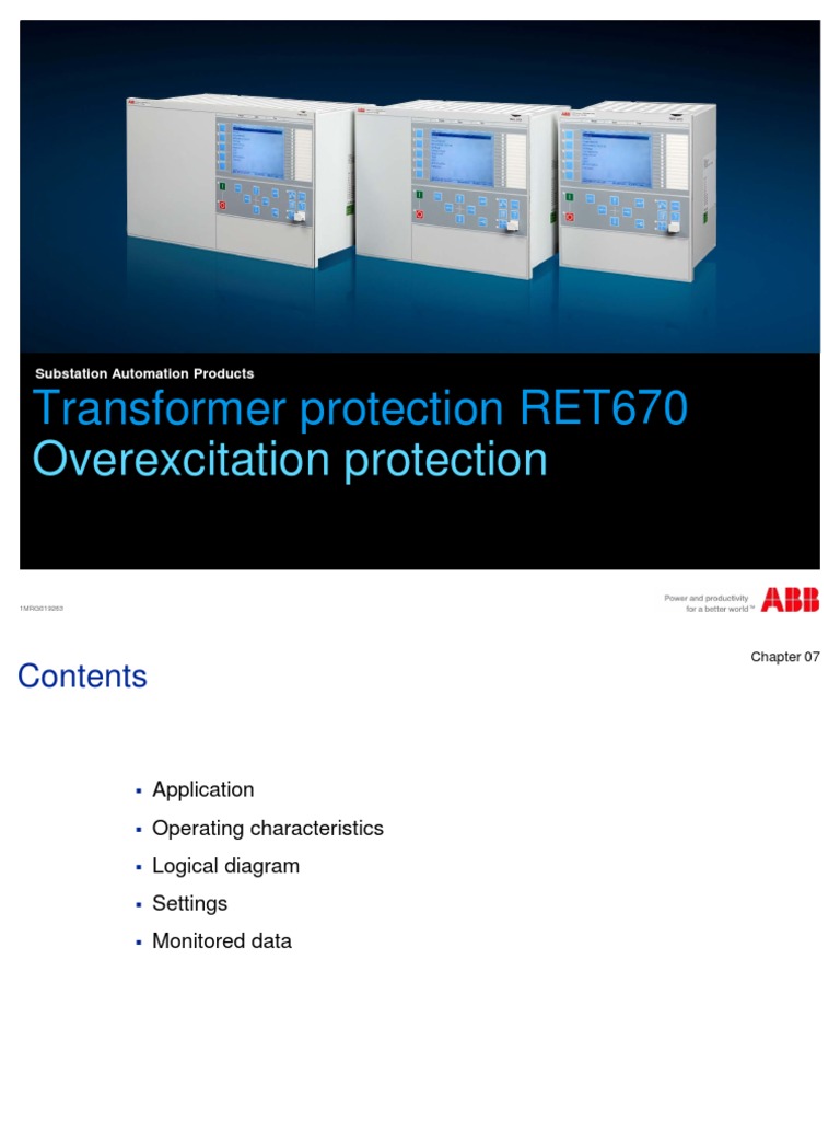 07 SEP674 RET670 Overexcitation Protection | PDF | Transformer | Frequency