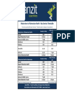 Masterton To Palmerston North - Bus Service Timetable