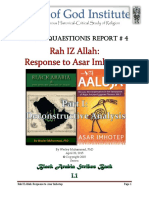 Ra IZ Allah Status Quaestionis Report