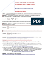 Fractions Proportionnalité Pourcentages PDF
