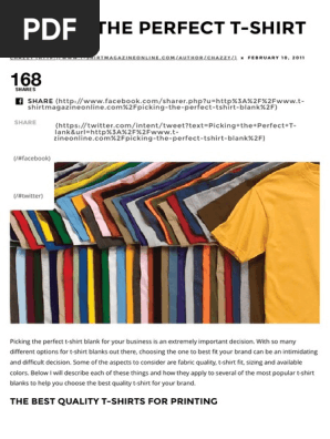 Picking The Best Quality T-Shirt Blanks | T-Shirt Magazine
