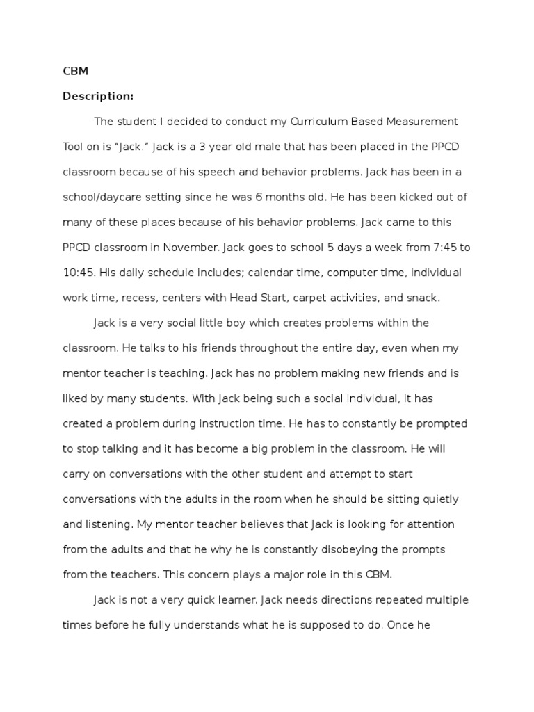 CBM 2 | PDF | Educational Assessment | Classroom
