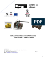 SC Fepa Sa Bârlad: Installation, Operation&Maintenance Floating Ball Valve Type RSD